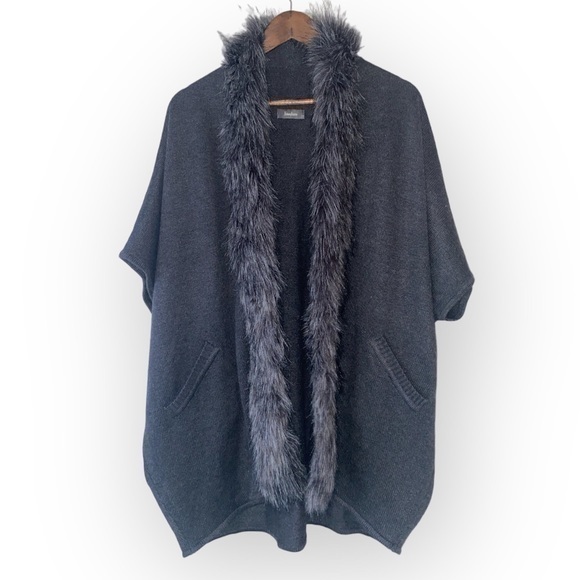 Neiman Marcus faux fur cardigan SIZE XL - Picture 1 of 4